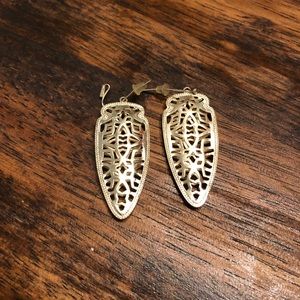 Kendra Scott Gold Arrowhead Dangle Earrings
